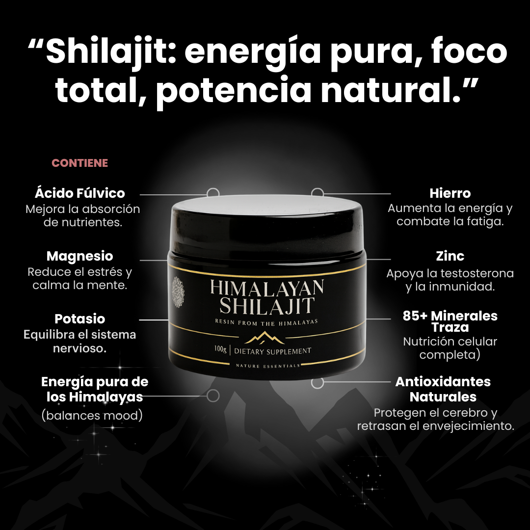 Shilajit resina pura natural – aumenta energía y testosterona