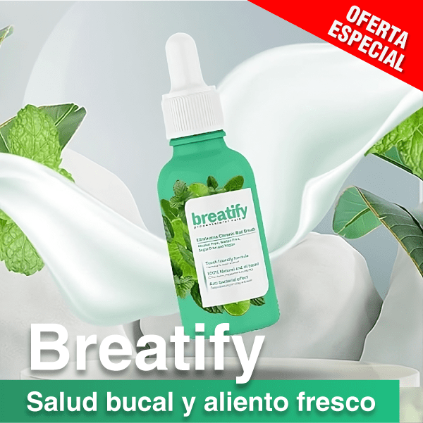 Breatify™ – Gotas Antibacterial Contra el Mal Aliento | Frescura Instantánea y Aliento Seguro