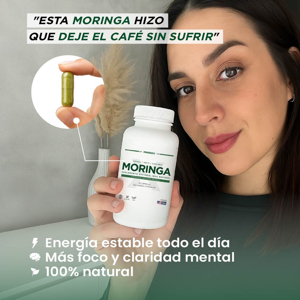 Moringa Powernax 500 mg – Energía limpia, sin cafeína ni crash