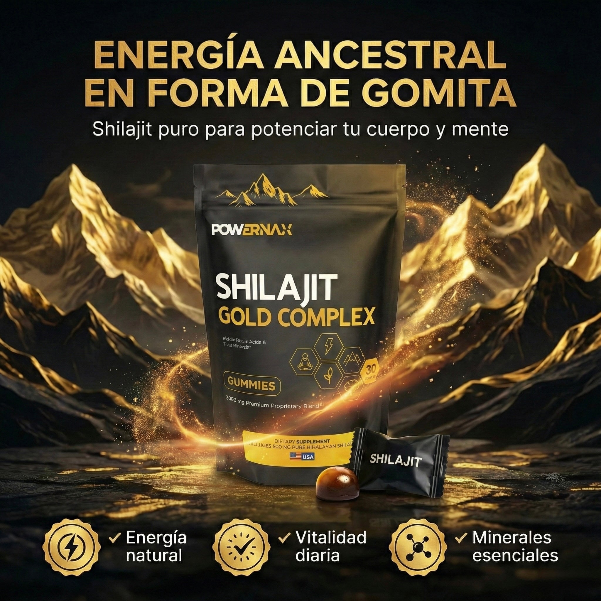 Gomitas de Shilajit del Himalaya