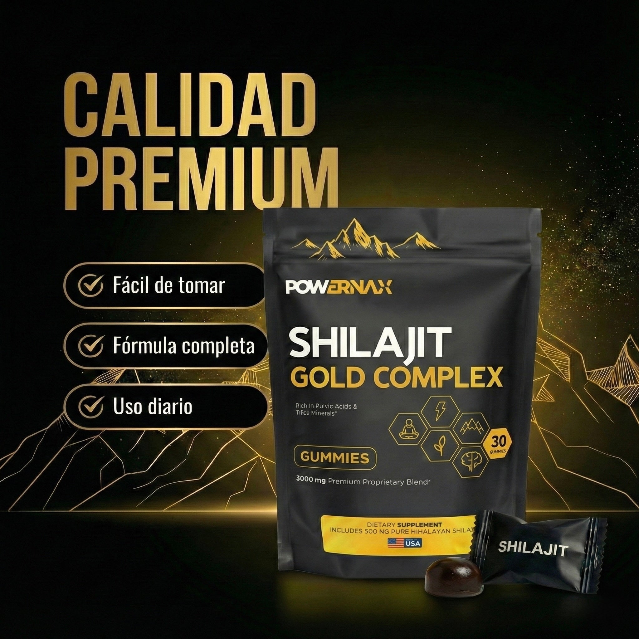 Gomitas de Shilajit del Himalaya