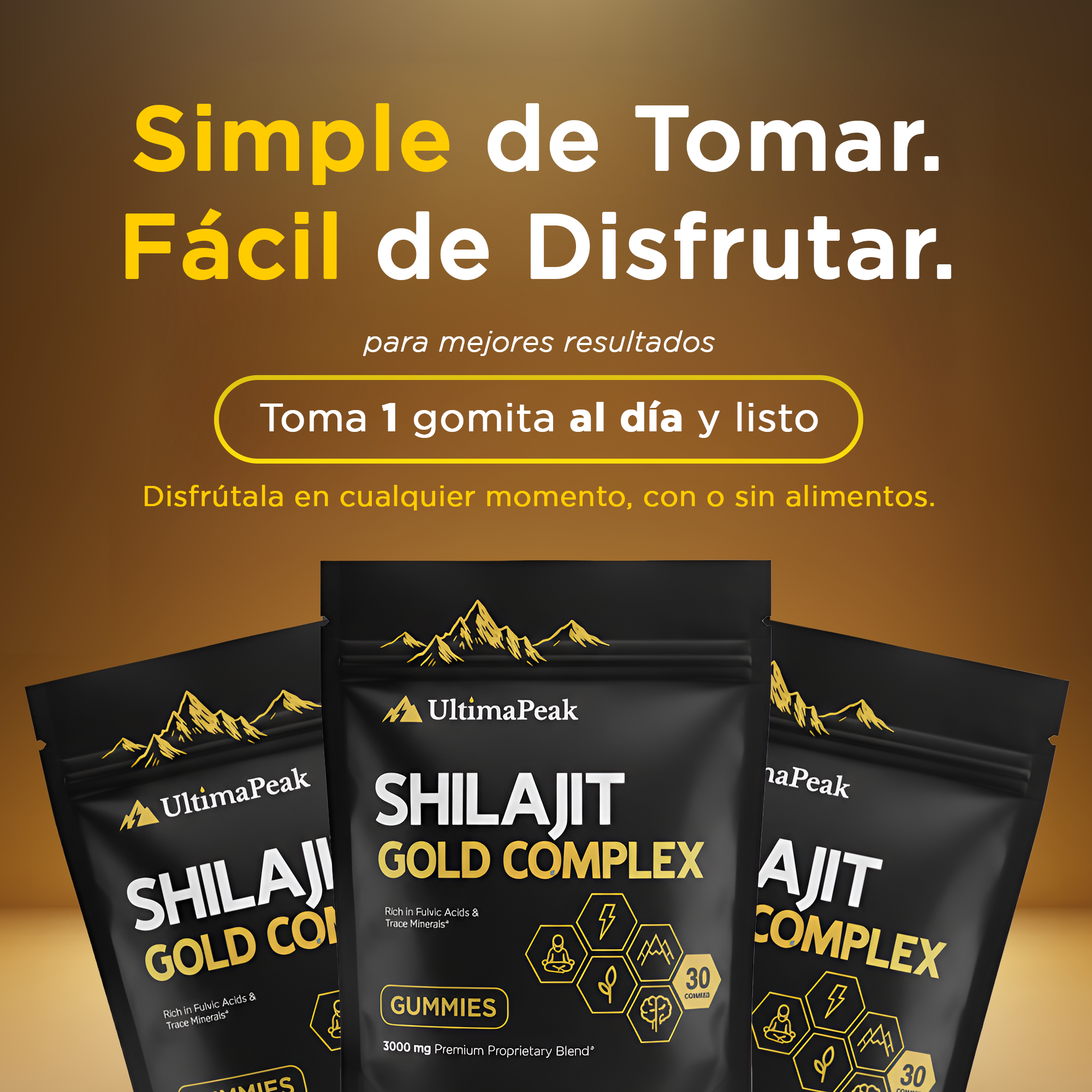 Gomitas de Shilajit · Energía y Testosterona Natural